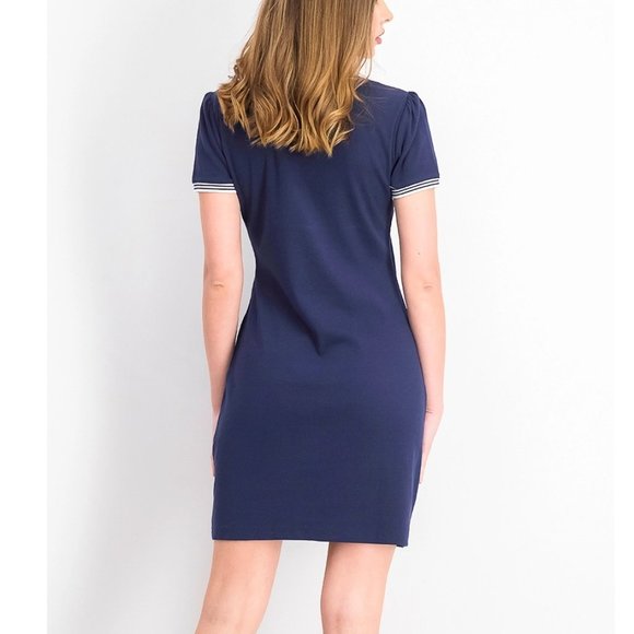 🎁Maison Jules Striped-Trim Polo-Shirtdress - Picture 2 of 6